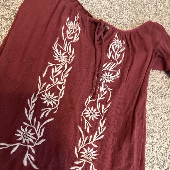 Charlotte Russe fall colored rustic blouse - Picture 5 of 7